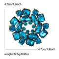 Geometric Crystal Wreath Brooch in Four Colors for Jackets, Coats, and Scarves view 6