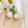 Gold Square Studs