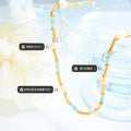 Pearl Green Tube Bead Necklace Gold OT Toggle Clasp view 2