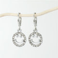 Silver Tone Crystal Smiley Necklace and Matching Earring Options view 4
