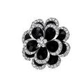 Black Flower Metal Brooch Pin for Jackets and Lapels view 5