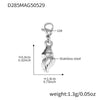 Steel Conch Charms