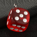 Resin Dice Charm Pendant Silver Tone Loop Two Sizes Multi Color view 11