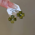 Crystal Flower Stud Earrings Pendant Necklaces Multicolor view 10