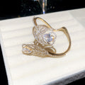 Silver Gold Crystal Feather Open Cuff Bangle Bracelets view 7