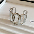 Metal Hollow Open Cuff Bangles Gold Silver Eight Styles view 12