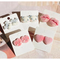 Flocked Velvet Cartoon Stud Earrings 7 Cute Designs view 3