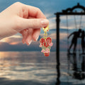 Red Love Heart Balloon Enamel Lobster Clasp Keychain view 3