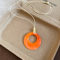 Colorful Geometric Pendant Cord Necklaces in Nine Designs view 4
