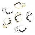 Black and White Panda Charms in Two Poses and Two Tones view 4