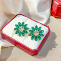 Marquise Petal Flower Statement Stud Earrings in Four Colors view 8