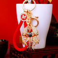 Crystal Fortune Lobster Keychains with Cords and Loose Braided Loops view 2