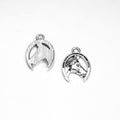 Horse Head Horseshoe Charm In Three Antique Finishes For Jewelry Making view 7