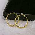 Smooth Classic Hoop Earrings in Two Sizes and Finishes view 6