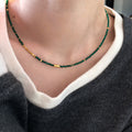 Gold Tone Seed Bead Choker Necklace Two Style Variants view 1