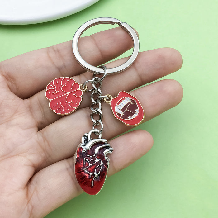 Halloween Charm Keychains Featuring Anatomy Heart Across 44 Pictured Variations