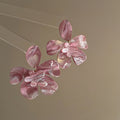 Translucent Flower Cluster Stud Earrings In Three Colors view 6