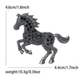 Crystal Prancing Horse Brooch in Four Colors for Jackets Scarves and Lapels view 4
