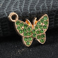 Rhinestone Butterfly Charm Pendant Alloy Six Colors view 3