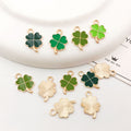 Colorful Four-Leaf Clover Metal Charms for Jewelry and Craft Projects view 4