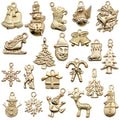 Antique Silver Christmas Tree and Snowflake Metal Charms with 28 Listed Options view 4