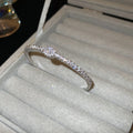 Silver Tone Marquise Crystal Open Cuff Bracelet With Unlisted Gold view 6