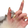 Silver Multilayer Teardrop CZ Pavé Wrap Style Ring view 5