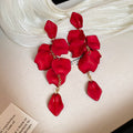 Rose Petal Cascade Stud Earrings in Six Bright Colors view 11