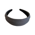 Textured Fabric Padded Wide Headband Deep Coffee Brown view 5