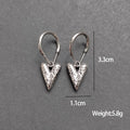 Alloy Heart Leverback Drop Earrings Gold Silver 3 Styles view 3