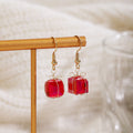 Four Color Transparent Gift Box Gold Hook Earrings view 2