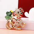 Mixed Jeweled Spotted and Round Face Dog Keychains in Five Options view 2