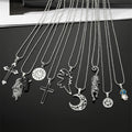 Silver Tone Assorted Character and Symbol Pendant Necklaces view 1