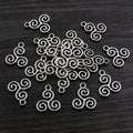 Triple Spiral Triskelion Charms in Antique Silver Finish view 4