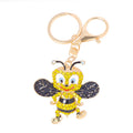 Rhinestone Bee Keychain Metal Cartoon Insect Charm view 5