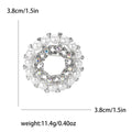 Round Bead and Crystal Wreath Brooch in Three Colorways view 6