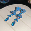 Blue Floral Fringe
