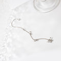 Silver Butterfly Crystal Look Long Chain Pendant Necklace view 4