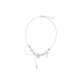 Silver White Rose Flower Bracelet Pearls Crystal Accents view 5