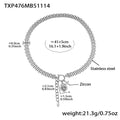 Crystal Heart Watch Chain Necklace and Bracelet Collection view 7