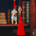 Mixed Jeweled Goat and Fortune Sheep Car Hangers in Seven Pictured Colors view 2