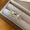 Silver Tone Heart And Open Flower Stud Earrings In Two Styles view 7