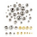 Smooth Round Spacer Beads in Gold and Silver Tones view 5