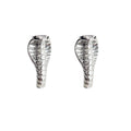 Silver Cobra Snake Head Mini Stud Earrings Pair Style view 5