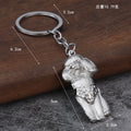 Three Dimensional Poodle Keychains in Five Metal Finishes view 2