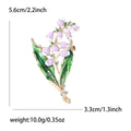 Enamel Flower Bouquet Brooch in Pink Purple and Red view 7