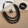 Acrylic Tube Bead Necklace Bracelet Earring Three Colors view 7