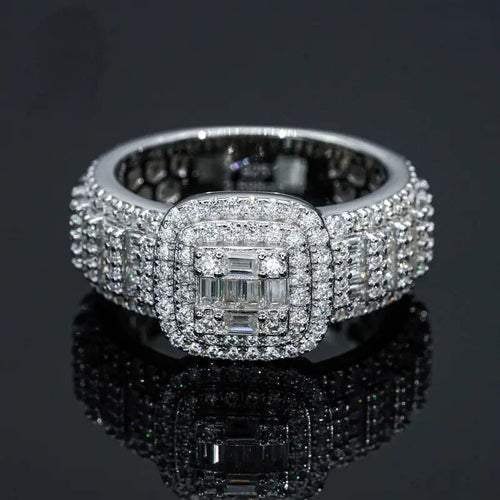 Square cushion pave band ring matching first main product shot