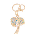 Rhinestone Palm Tree Keychain Pearl Coconut Metal Bag Charm view 5