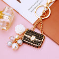 Crystal Mini Handbag Keychains with Cords and Loose Braided Loops view 12